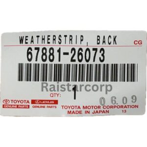 GENUINE TOYOTA Back Door Weatherstrip 67881-26073