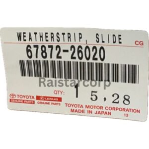 GENUINE TOYOTA Side Door Weatherstrip 67872-26020